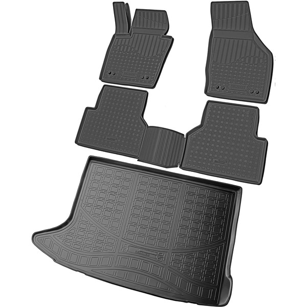 FußMatten & Kofferraumwanne Set Passend FüR Audi Q3 8U Suv | Bj 2011-2018-image