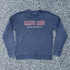 VTG Cape Cod Sweatshirt Mens Medium Blue Mass 90s USA Destination Travel Tourist