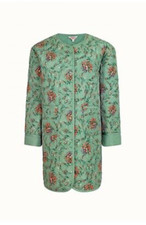 Cath Kidston Bnwt Quilted Green Midi Coat Uk 10 Oversized Style