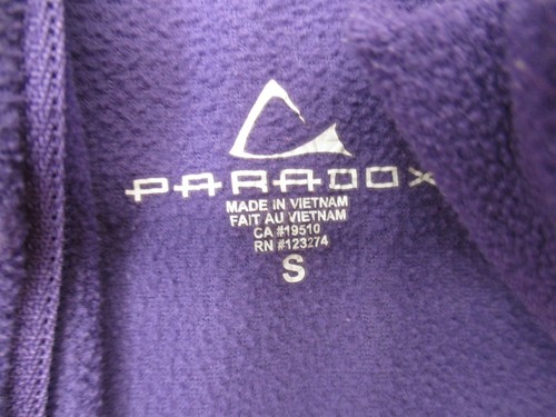 Paradox Size S Girls Purple 1/2 Zip Stand Collar Fleece Athletic Pullover 327 - Picture 4 of 7
