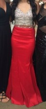Dancing Queen Prom Dress - Two Piece Red - XS - Mermaid Style - Worn Once 