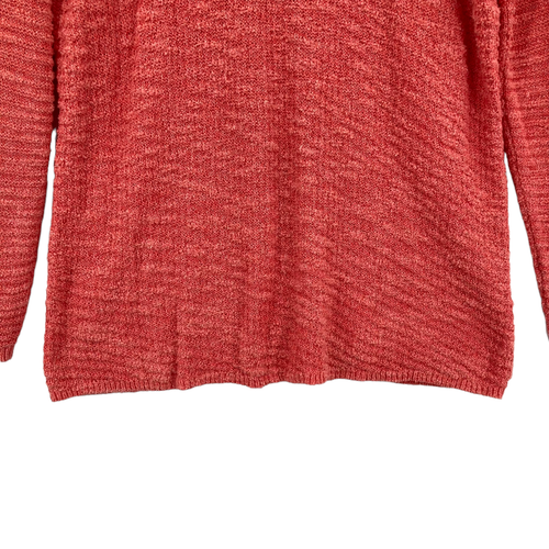 Calvin Klein Jeans Women's Red Knit V-Neck Long Sleeve Pullover Sweater Size XL - Picture 2 of 11
