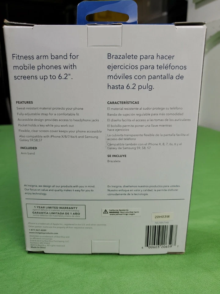 Nueva Funda de Transporte Brazalete Fitness para Apple iPhone 11 Pro/11/Xs/Xr - S20 Insigia Foto 2 de 4