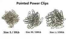 30 Pcs Lure Link / Pointed Power Clips Paperclip Fishing Lure Fast  Snap