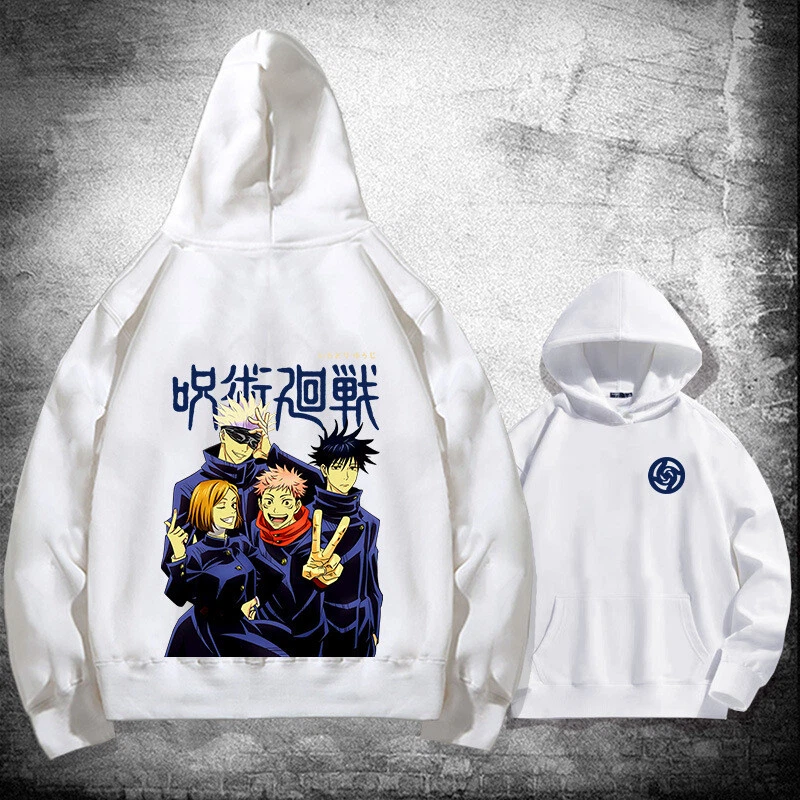 VETEMENTS Felpa con cappuccio Jujutsu Kaisen anime cappucci felpa con cappuccio pulli cappotto cotone