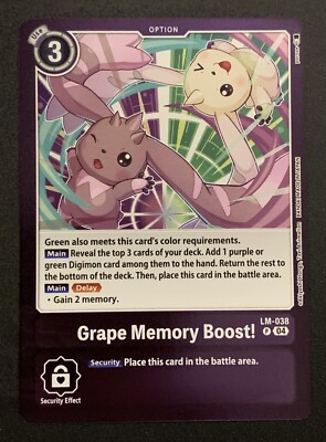 Grape Memory Boost! - LM-038 - Special Limited Set - Digimon TCG