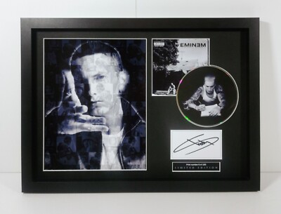 Eminem Marshall Mathers LP - Signiert GERAHMT Art & Picture Disc Display - WOW