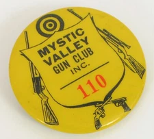 VTG SPORTSMAN ROD & GUN CLUB HUNTING FISHING PIN MYSTIC VALLEY GUN CLUB INC !