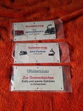 Zugschilder Sonderfahrt / Dampf Nostalgie / Sonderzug  Sammlung aus Metall