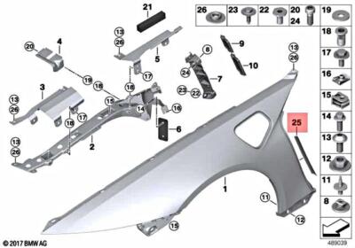 Genuine BMW I I8 I12 I15 Coupe Roadster Seal Side Panel Front  
