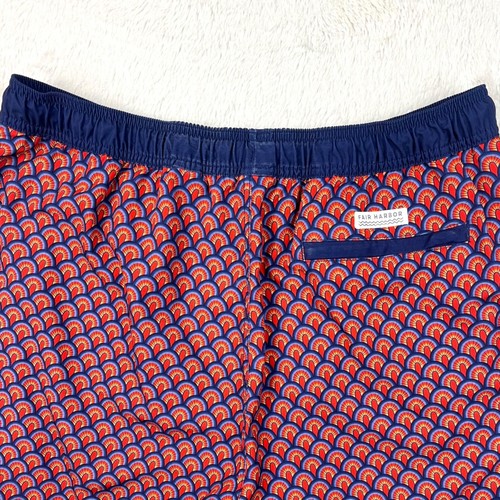 Fair Harbor Swim Shorts Men’s XXXL Trunks 8” Red Blue Scales Pockets Beach Pool - Picture 12 of 12