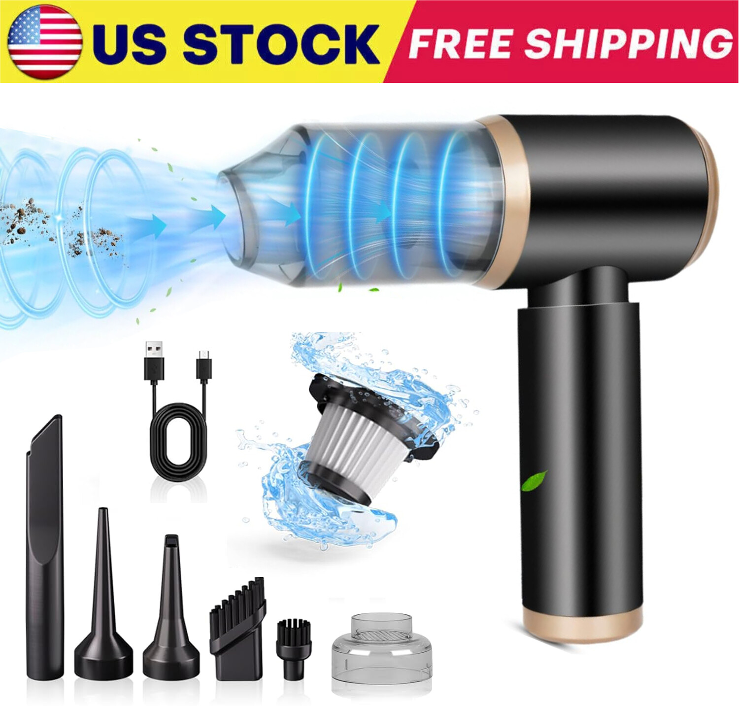 95000Pa Cordless Handheld Vacuum Cleaner Portable Mini Car Auto Home Wireless US