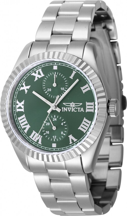 Женские часы Invicta Specialty с датой GMT и кварцевым зеленым циферблатом 47436