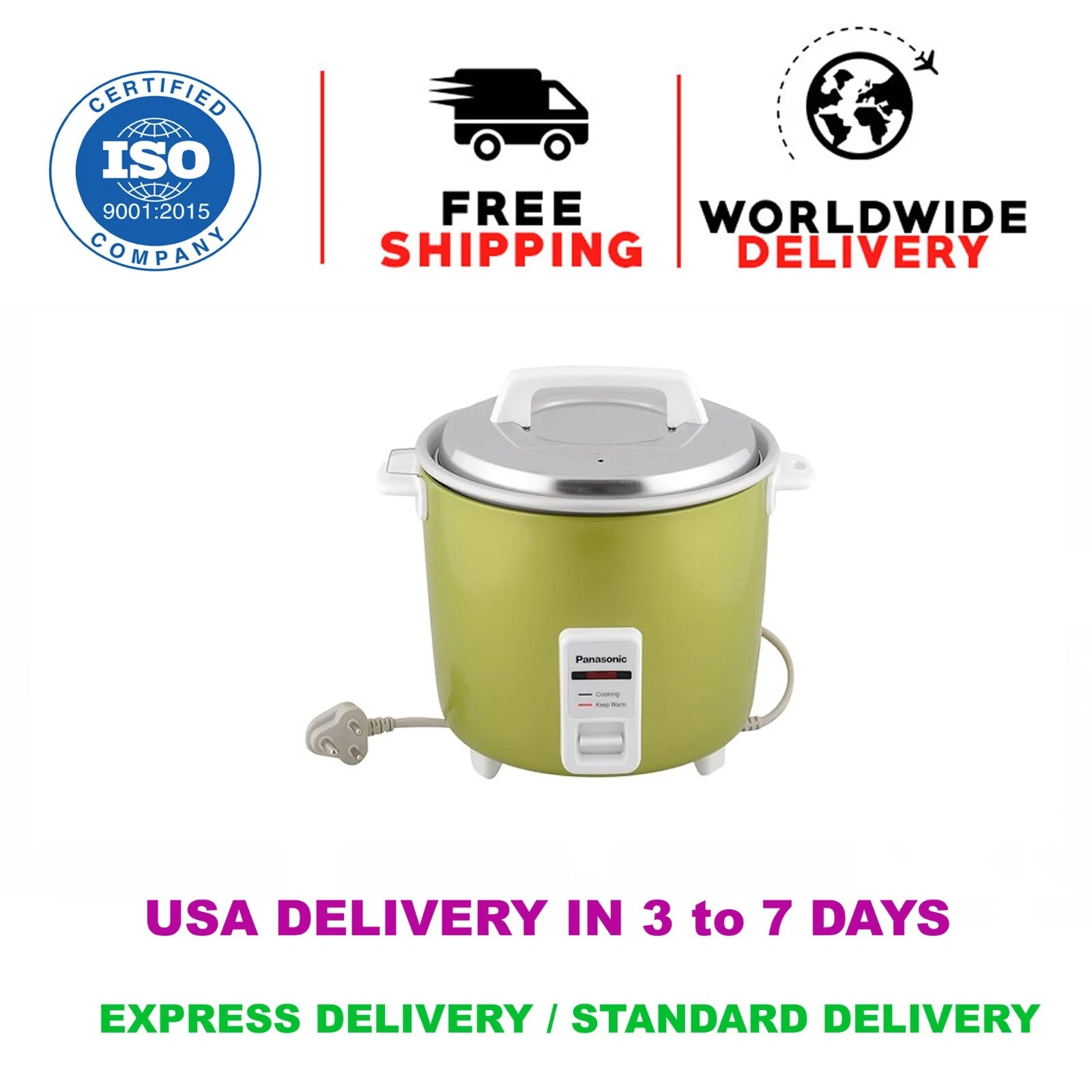 SR-WA22H (E) Automatic Rice Cooker, Apple Green, 2.2 Liters