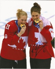 REBECCA JOHNSTON signed 8x10 photo TEAM CANADA e