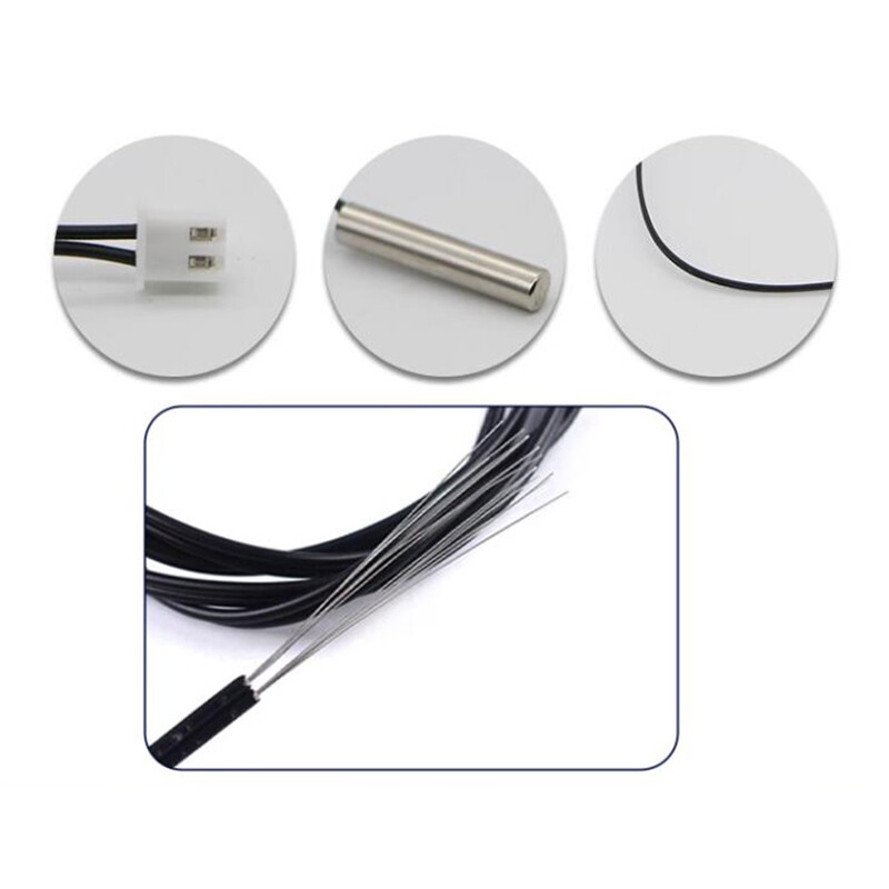 NTC 10K Temperature Sensor Probe -40-120C 1m 2m 5m Length Cylinder-shaped 4 * 25mm Used In Air (Color : 5 Meters - Foto 9