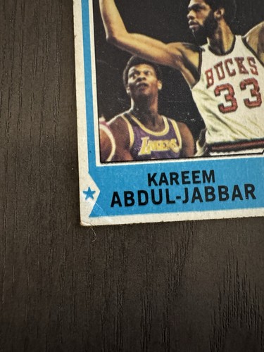 1974-75 Topps #1 KAREEM ABDUL-JABBAR Milwaukee Bucks Basketball Card HOF (Read) - 第 5/7 張圖片