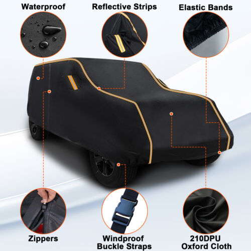 Thickened Car Cover CUSTOM FIT 4 Door Jeep Wrangler JK JL Rain Snow Waterproof - Foto 3 di 13