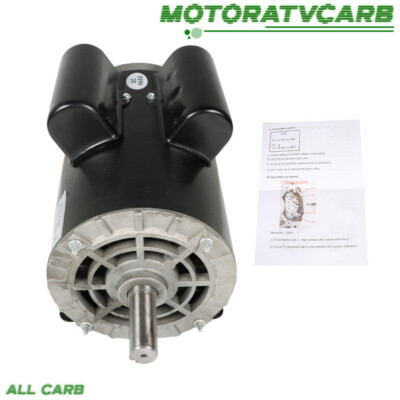 ALL-CARB Electric Motor 5HP Compressor 7/8'' Shaft 230V 1Phase 3450 RPM 56HZ ODP
