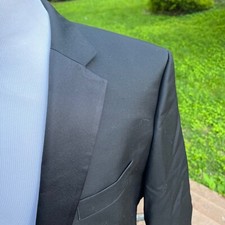 RECENT Hugo Boss Tuxedo Black Jacket 44R 100 Wool 224 Dual Vent 2-Button 2023