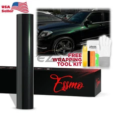 ESSMO PET Super Gloss Metallic Blackish Green Car Vinyl Wrap Decal Like Paint