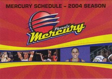 2004 PHOENIX MERCURY WNBA BASKETBALL POCKET SCHEDULE