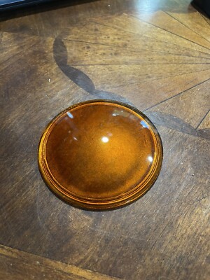 KOPP GLASS LENS Amber Orange Railroad Lantern Signal Lamp 4 1/2 