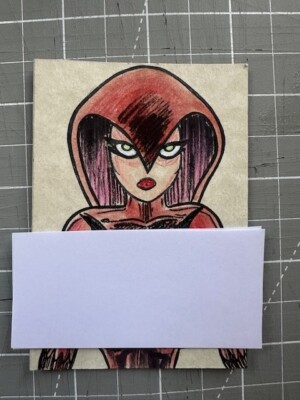 Original Signed Robert Smith Naughty Crimson Fox Marker Sketch Card