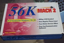 MACH2 56K Internal Data/Fax Modem - V.90 - PCI for Windows 95, 98 VINTAGE SEALED
