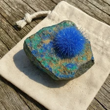 Rare Blue Dandelion Zeolite Quartz Cluster Healing Gem Mineral Specimen Decor