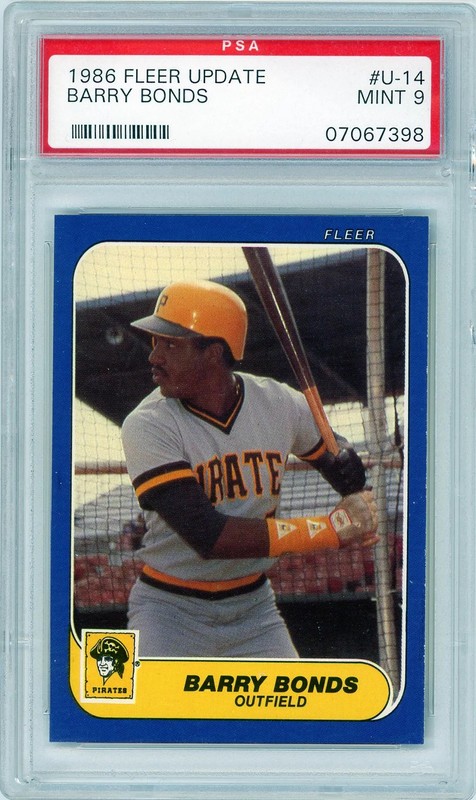 Barry Bonds - 1986 Fleer Update PSA 9