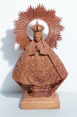 WOOD SANTOS STATUE VIRGEN NUESTRA SENORA DE LA SOLEDAD MEXICO