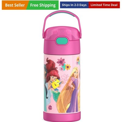 FUNTAINER Water Bottle with Straw - 12 Ounce - Kids Stainless Steel Vacuum In...