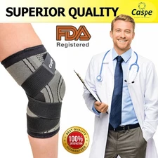 2Pcs Compression Sleeve Knee Brace Support Protector Arthritis Joint Pain Relief