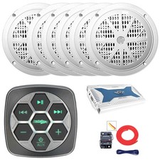 Metra Bluetooth for Marine Controller, 6x 4'' Speakers, 6-Channel Amplifier, Kit