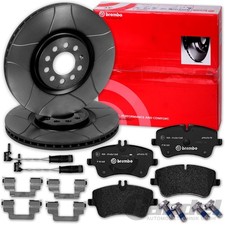 brembo GESCHLITZTE BREMSSCHEIBEN + BEL&Auml;GE VORNE f&uuml;r MERCEDES C-KLASSE W203 W209
