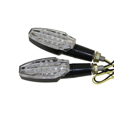 Mini Blinker LED Soto schwarz klar für Explorer Trasher 320 2WDSupermoto 12-14
