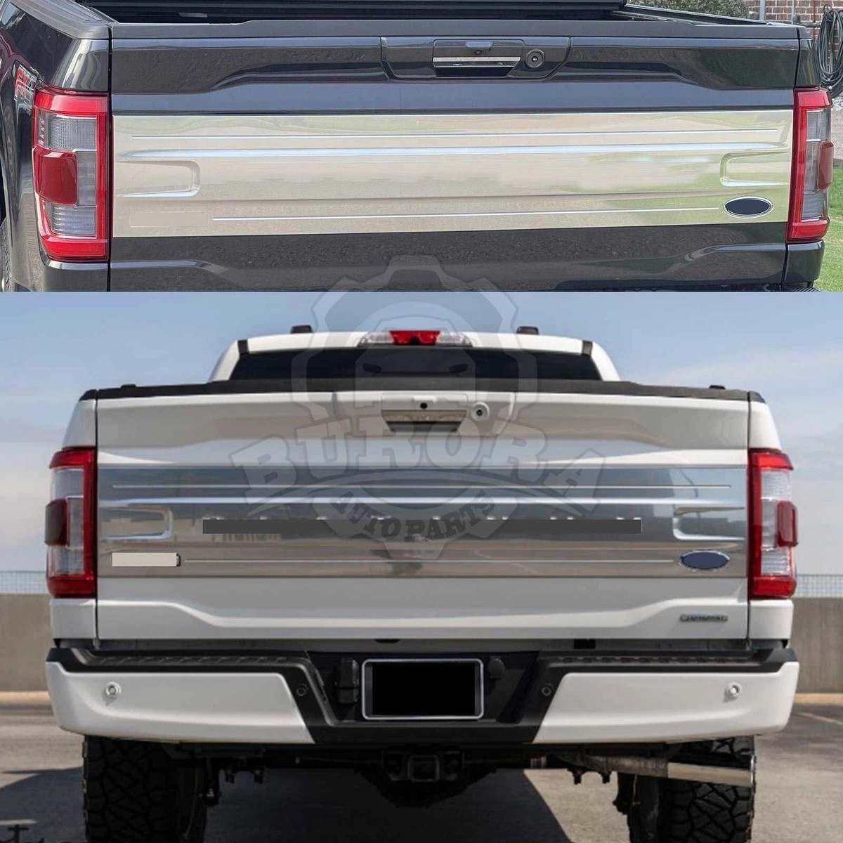 For 2021-2023 FORD F150 PLATINUM Chrome Tailgate Panel Applique