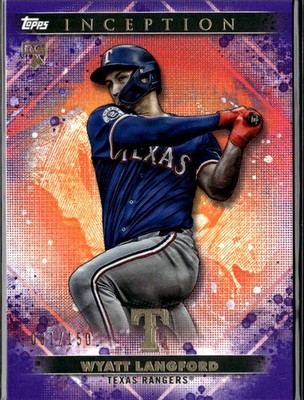 Wyatt Langford 2024 Topps Inception Purple Rookie RC 81/150 Texas Rangers