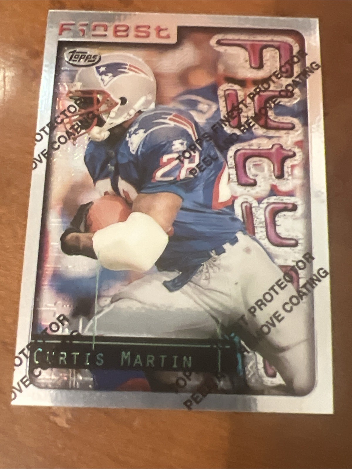 1996 Finest Football Card #127 Curtis Martin Silver