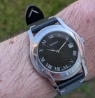 Rare - Gucci Date Quartz Watch - Polished Steel - Roman Dial - New Battery