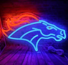 Rugby Football Sports Team Neon Sign Suitable for Broncos Logo for Wall Decor 
