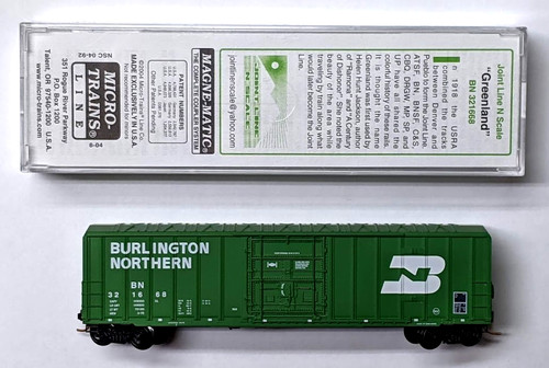 MTL S Micro-Trains 4.92 Special Run Burlington Northern BN 321668 50' vagón de carga | Zustand: New