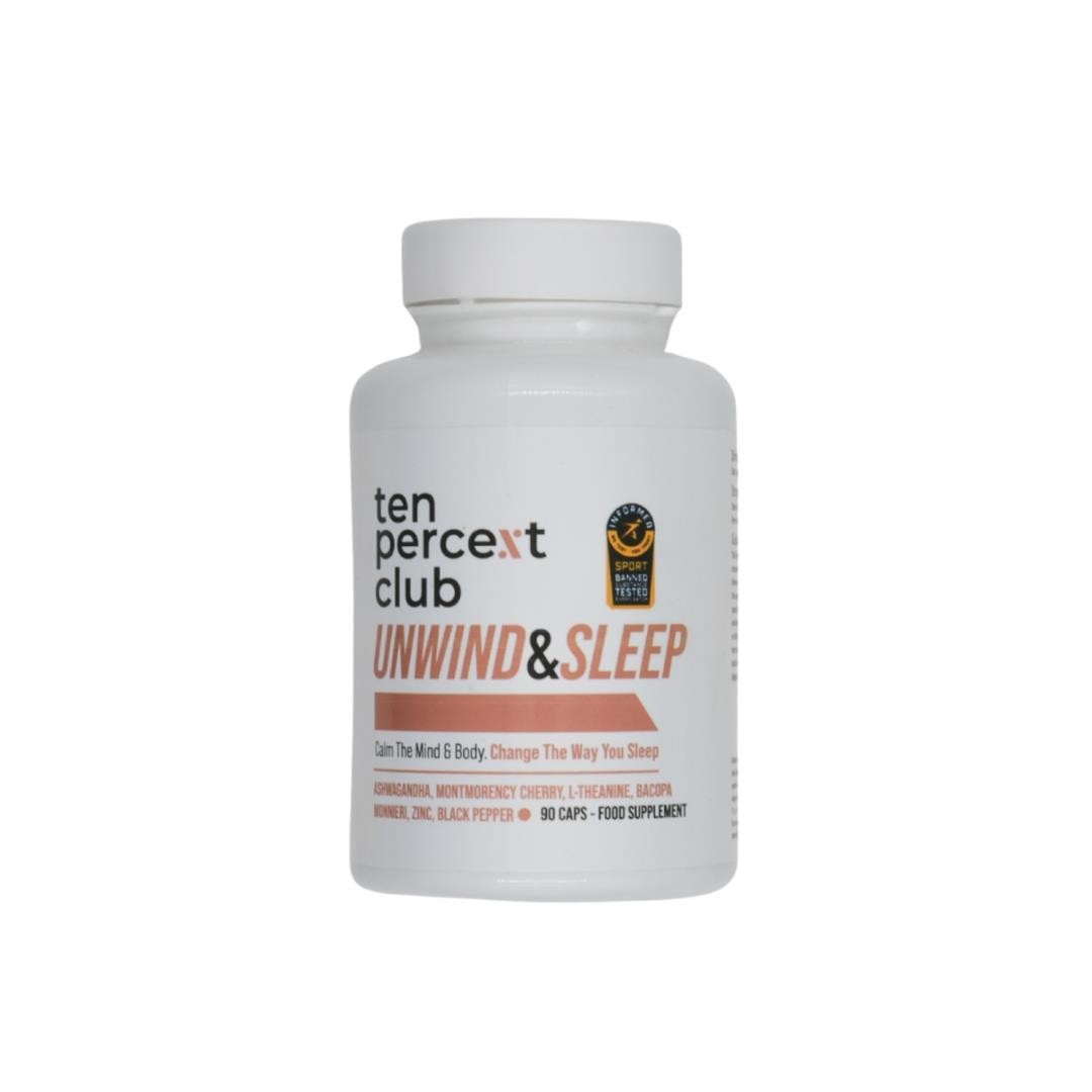 Ten Percent Club Unwind and Sleep 90 Capsules Supplement Magnesium Ashwagandha