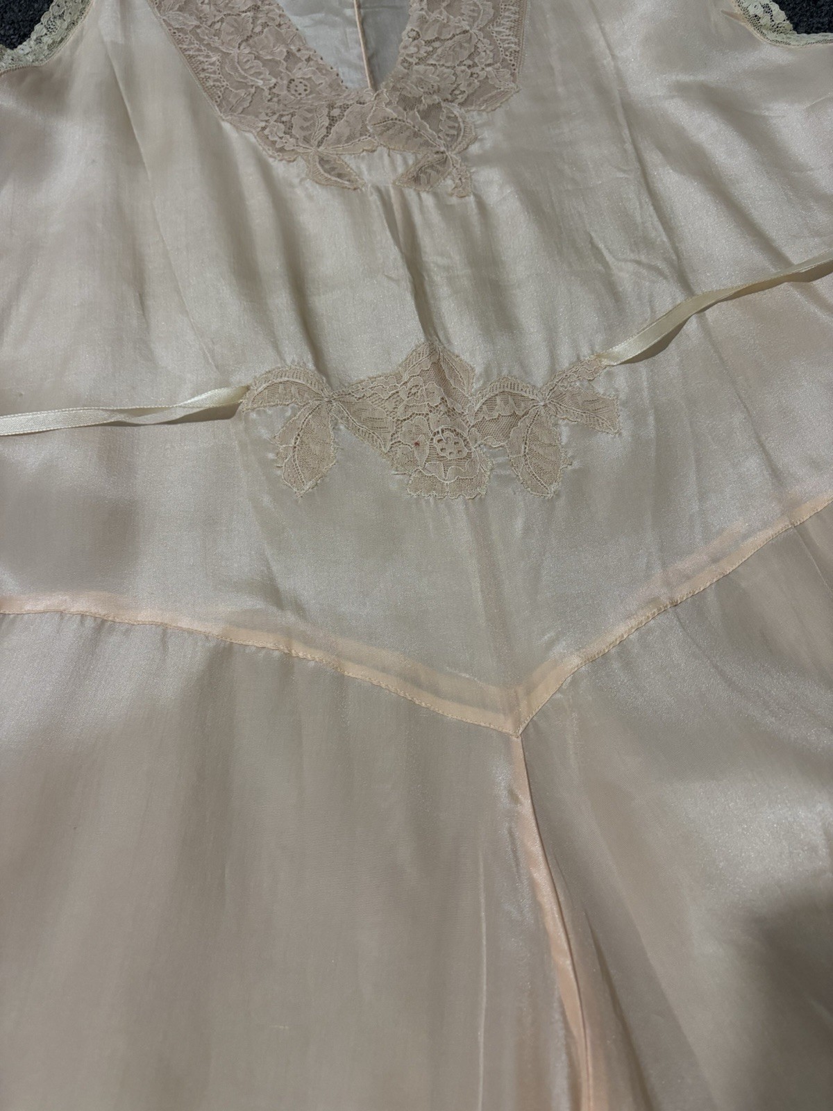 Vintage 1930s Peach Colored Silk  Beach Pajamas J… - image 3