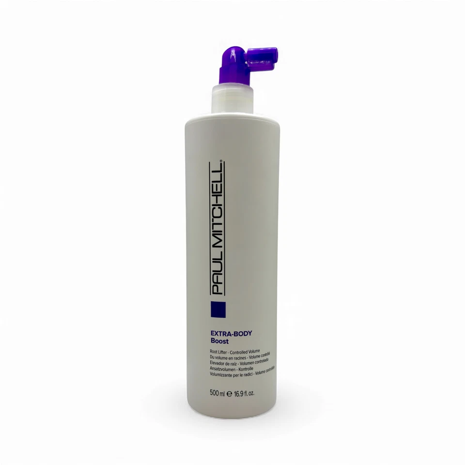 Spray voluminizador levantador de raíces Paul Mitchell Extra-Body Boost 16,9 oz para cabello fino Foto 3 de 4