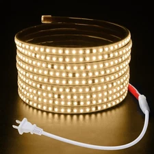 Outdoor LED Strip Lights Waterproof IP65 AC 110-130V LED Rope Light 16.4FT Wa...