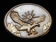 PG19176 NOS VINTAGE 1970s  AMERICAN BALD EAGLE  COMMEMORATIVE BELT BUCKLE
