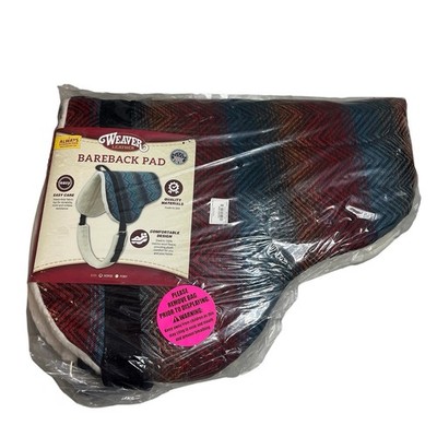 Weaver Bareback Chevron Red Fleece Lined Merino Wool Horse Riding Pad- 21x35 New