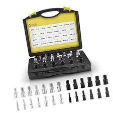 26 Piece Thread Checker Set Nut and Bolt Thread Gauge Identifier 14 Imperial 12